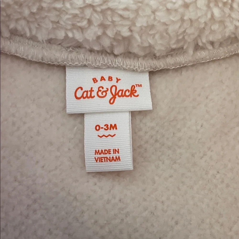 🦚3/$15🦚NWT Cat and Jack Baby Jacket Sherpa Size 0-3 Month